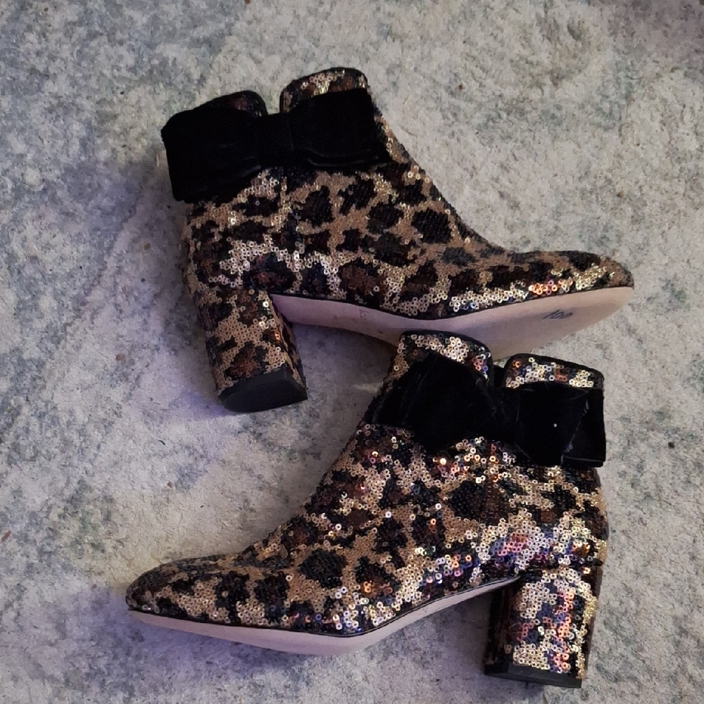 Kate Spade Sequin Ankle Boots